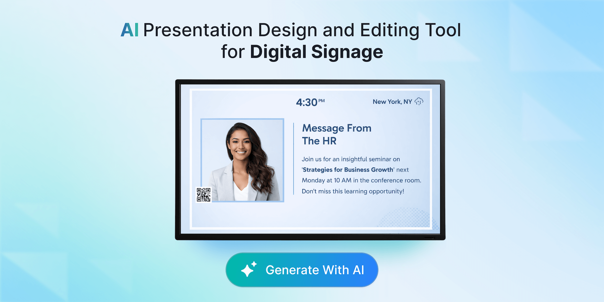 AI Presentation Design and Editing Tool for Digital Signage