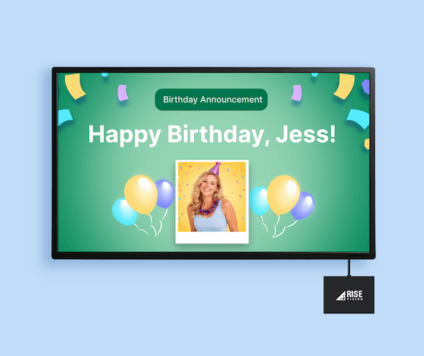 Digital signage media player mounted near the display