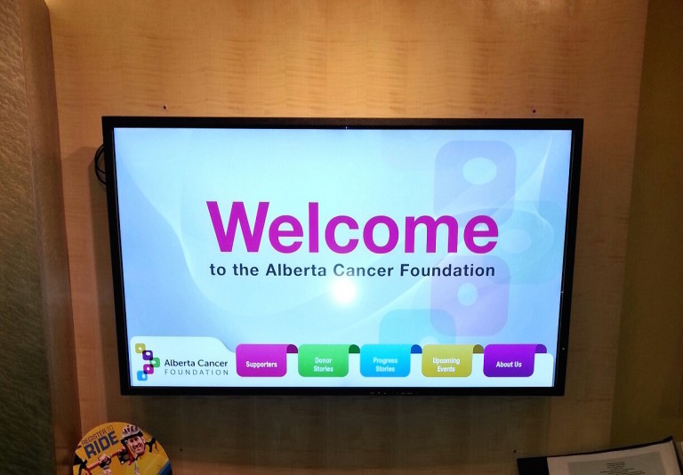 Alberta Cancer Foundation Digital Signage