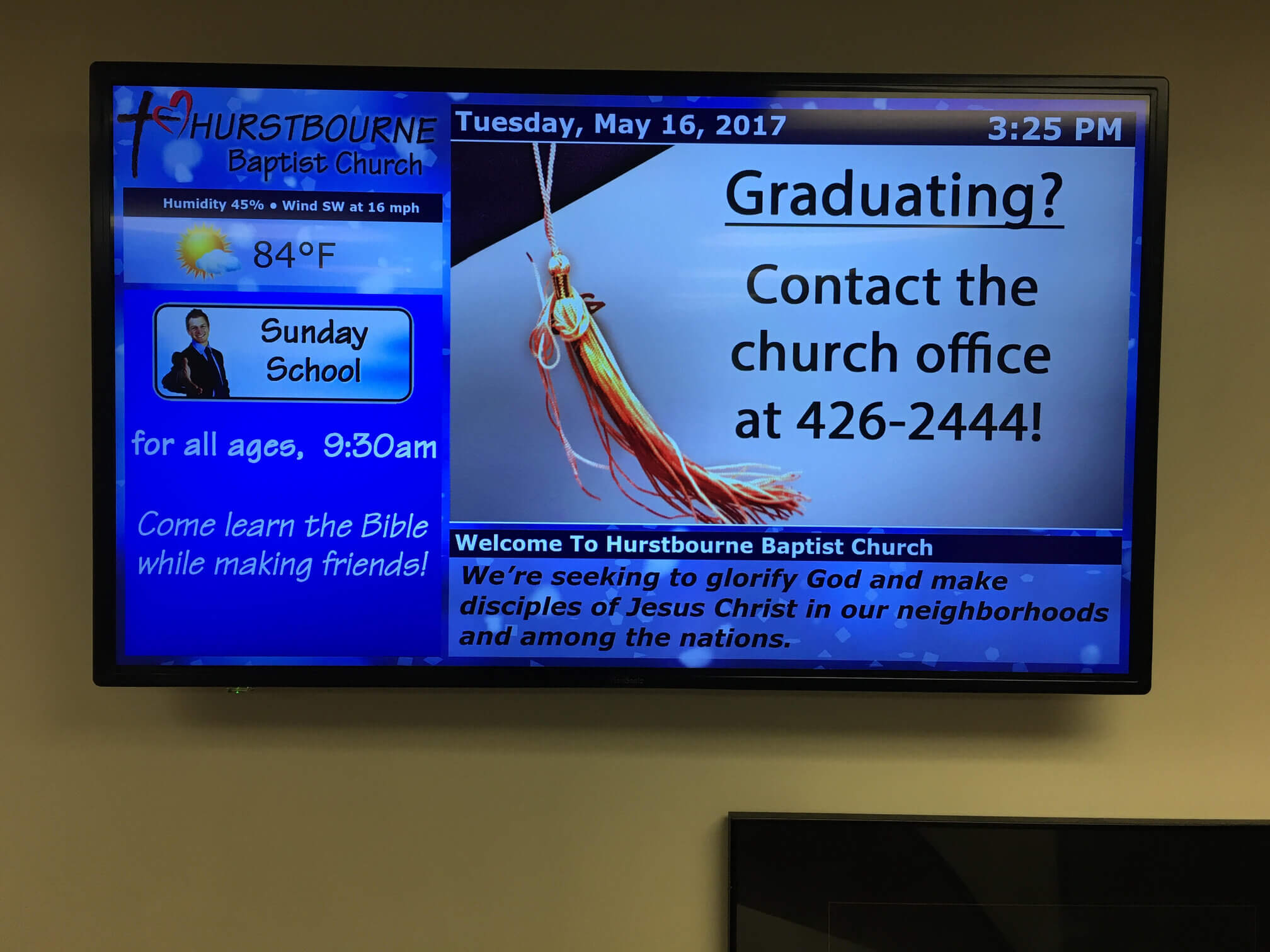 digital signage for churches