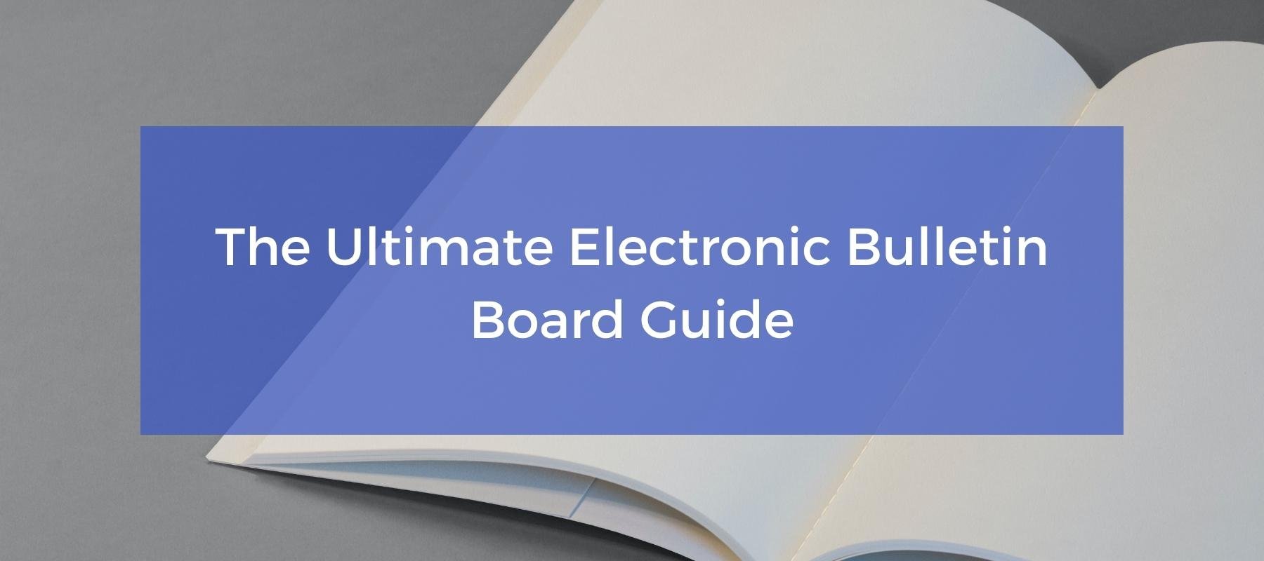 ultimate electronic bulletin board guide text over image of open book
