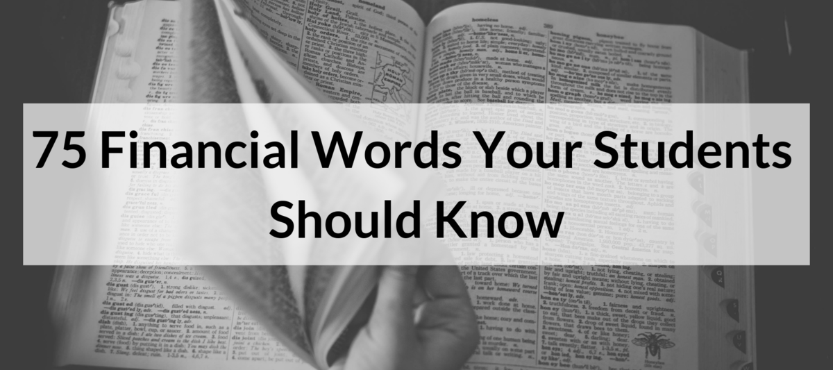 Financial Words Your Students Should Know