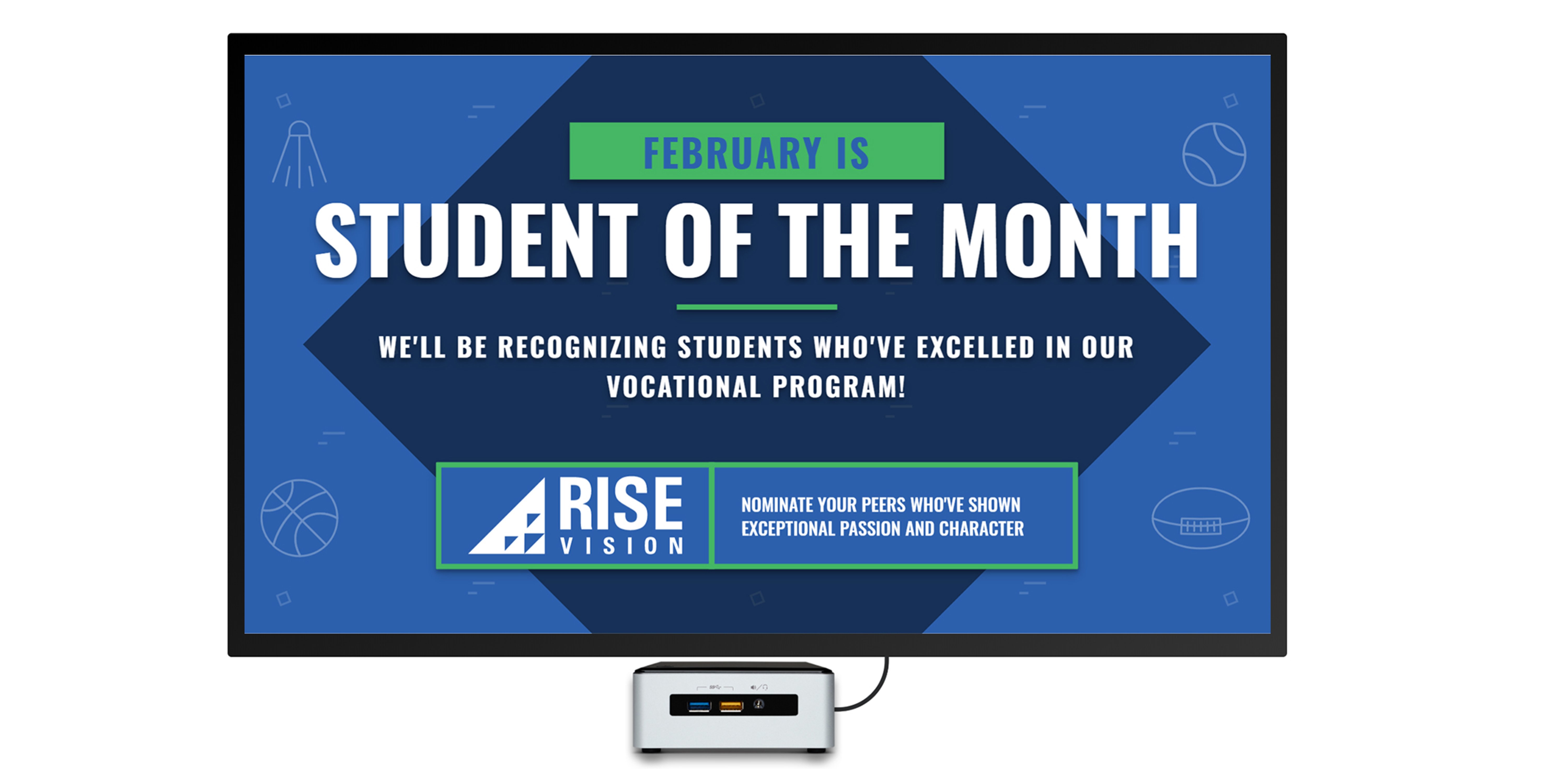 Student of the Month digital signage template
