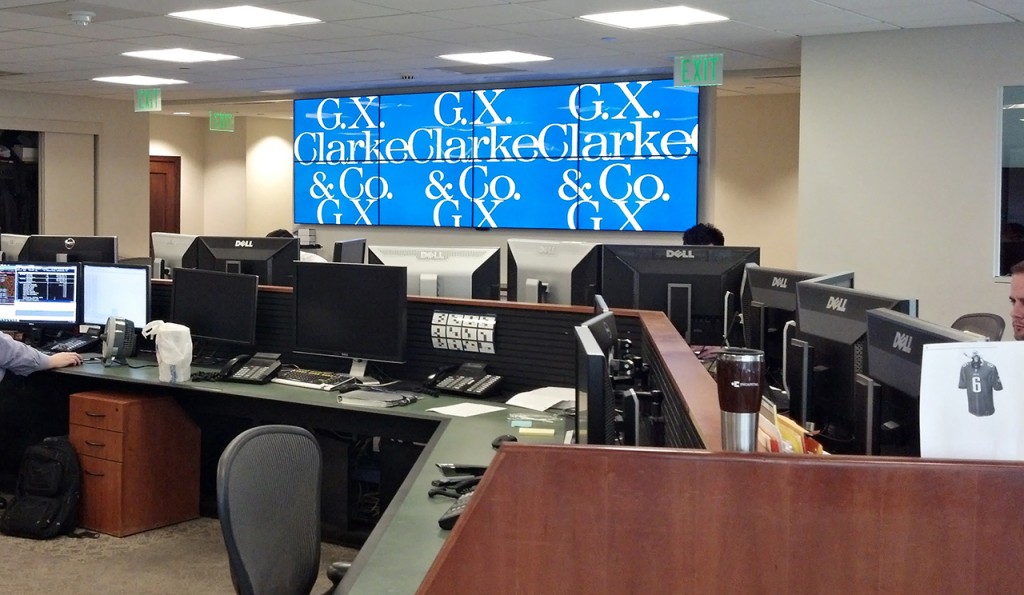 GX clarke trading floor digital displays