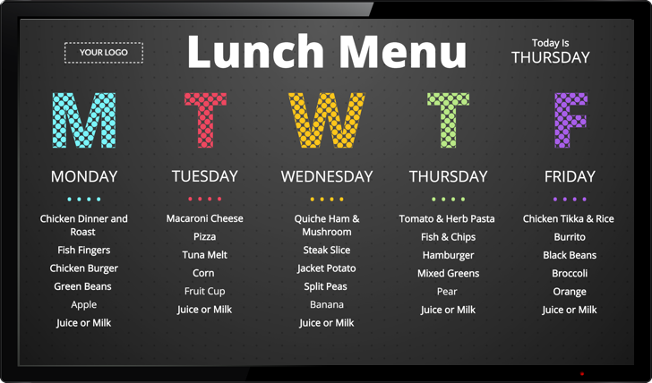 Digital Signage Menu Boards