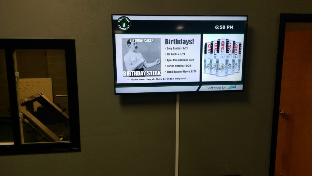 digital signage for gyms