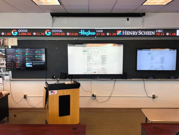 Financial Lab classroom at Montgomery Area School District