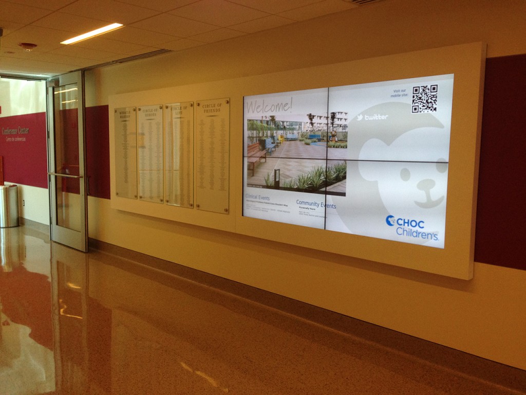 Children's Hospital of Orange County digital signage