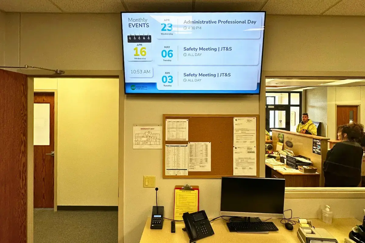 Oakdale Electric Cooperative front office