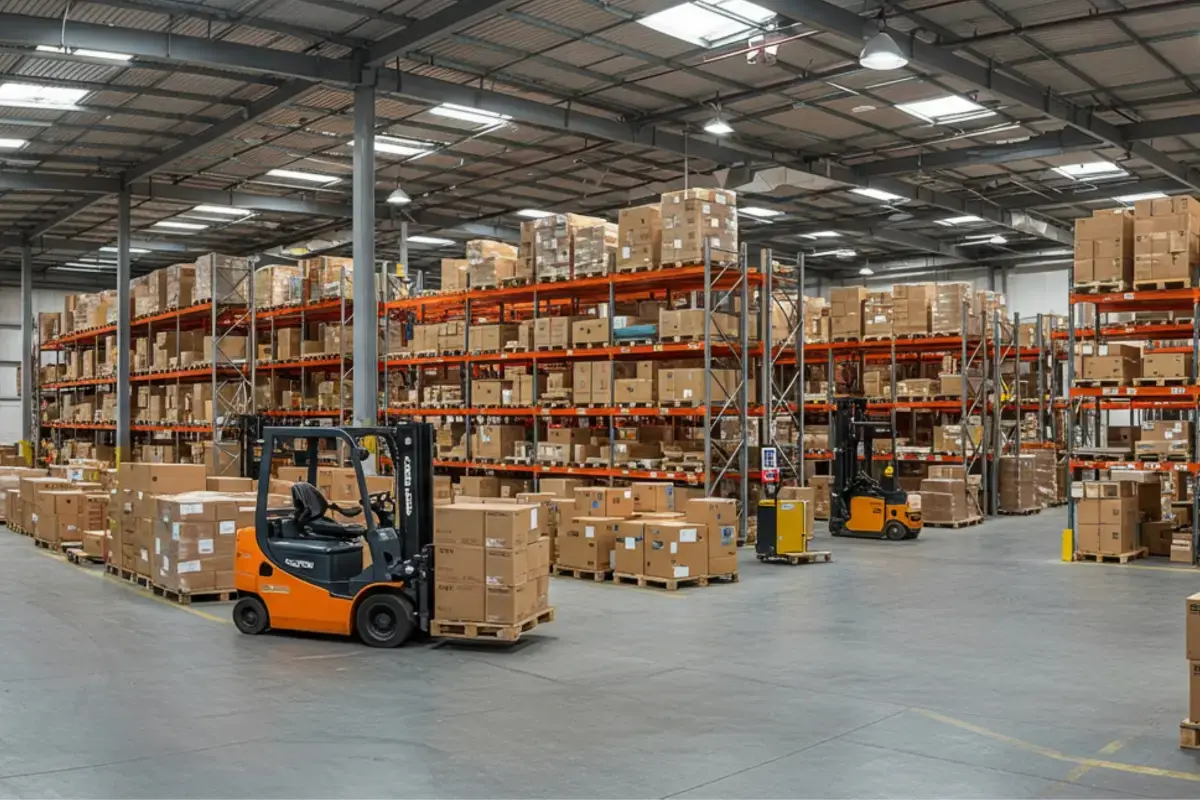 A warehouse full of inventory