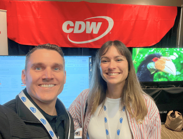 JR from Rise Vision and a female CDW rep