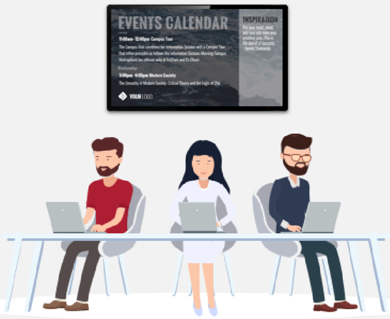 Digital Calendar Wall