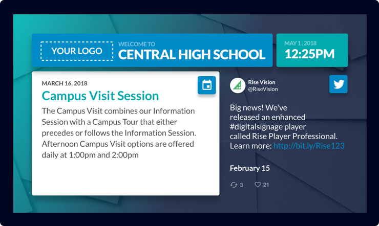 Foyer Digital Calendar