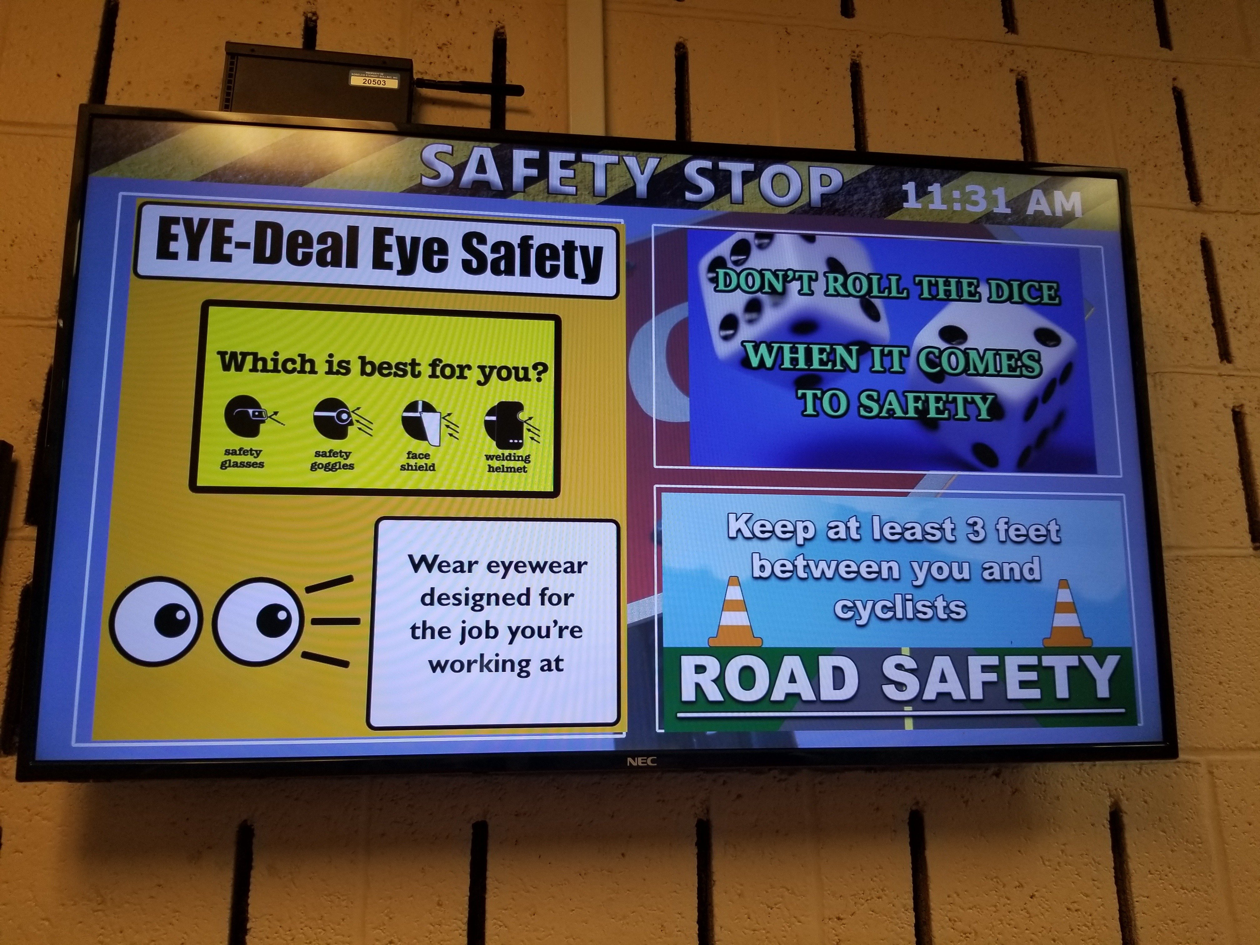 Safety reminder