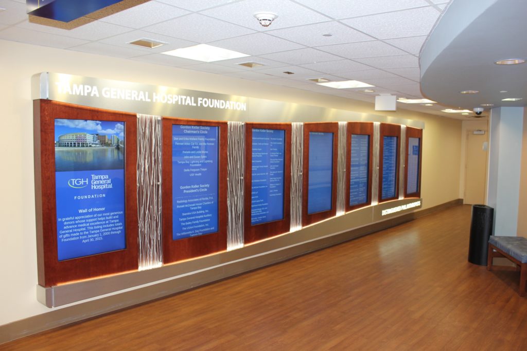 Tampa General Hospital Digital Displays