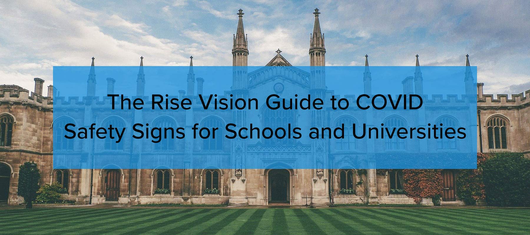 Guide to COVID Safety Signs for Schools and Universities