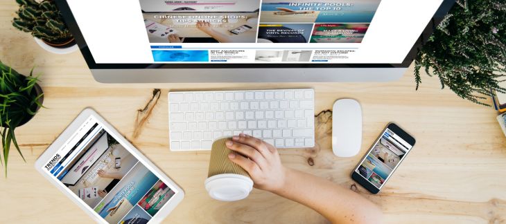 RSS feed shown on different digital devices.
