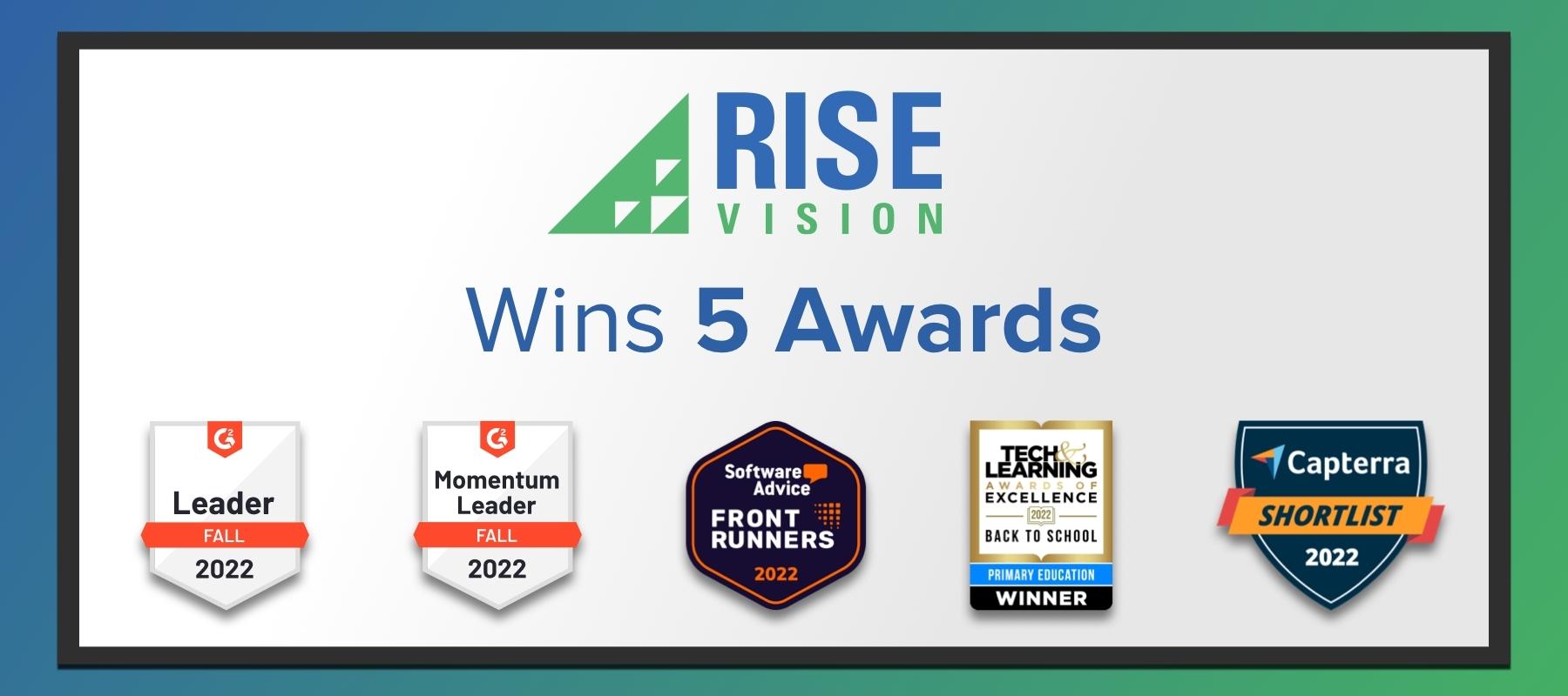 Rise vision g2 award software awards badges