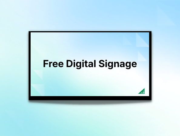 Free Digital Signage displayed on a screen