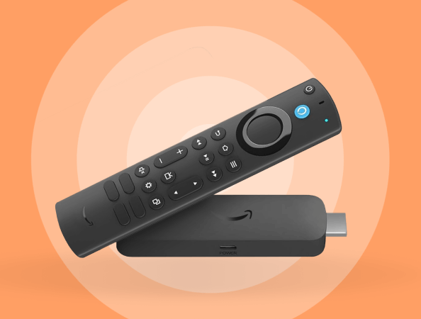 Amazon Signage Stick on an orange background