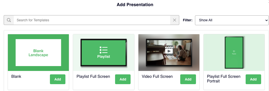Add Rise Vision presentation.
