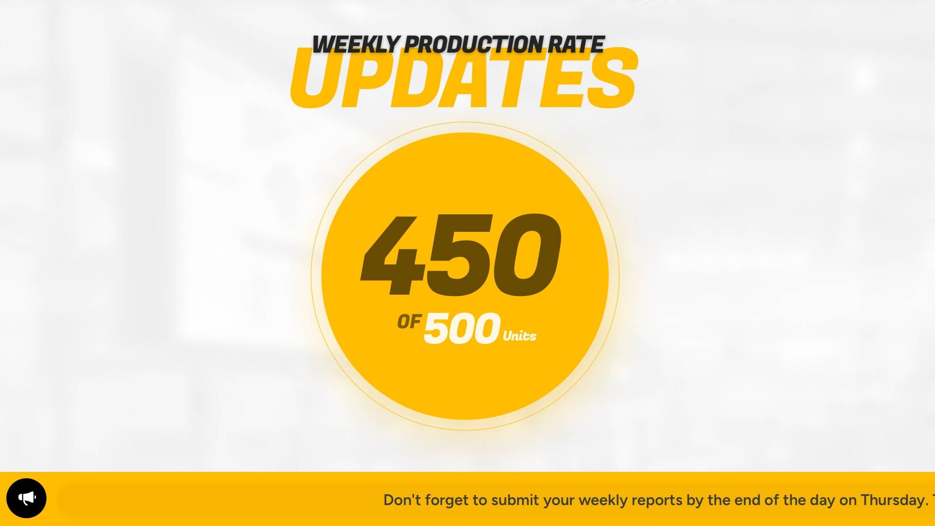 Rise Vision digital signage template for weekly updates