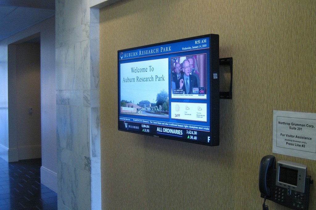 auburn research park hallway signage