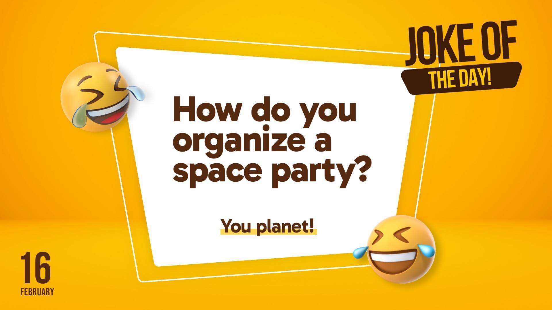 Rise Vision digital signage template for joke of the day