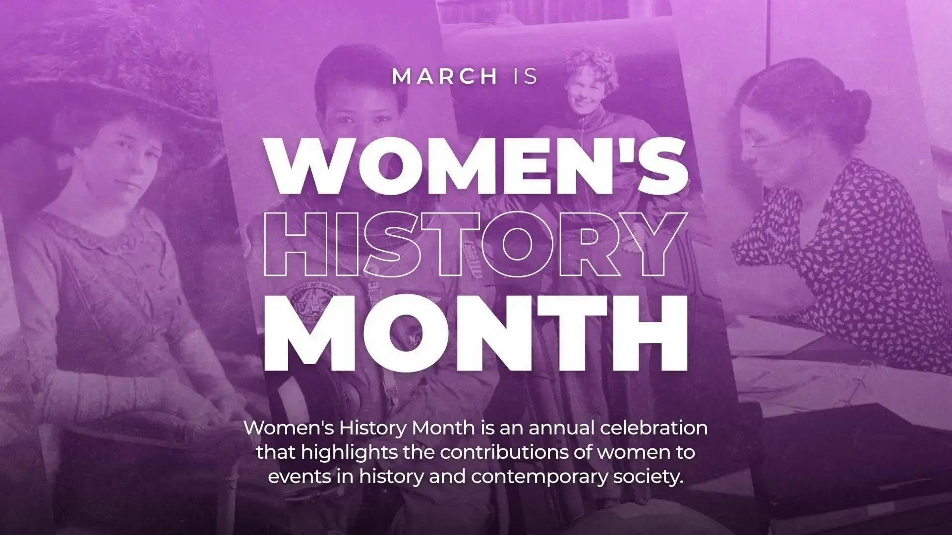 Rise Vision digital signage template for women's history month