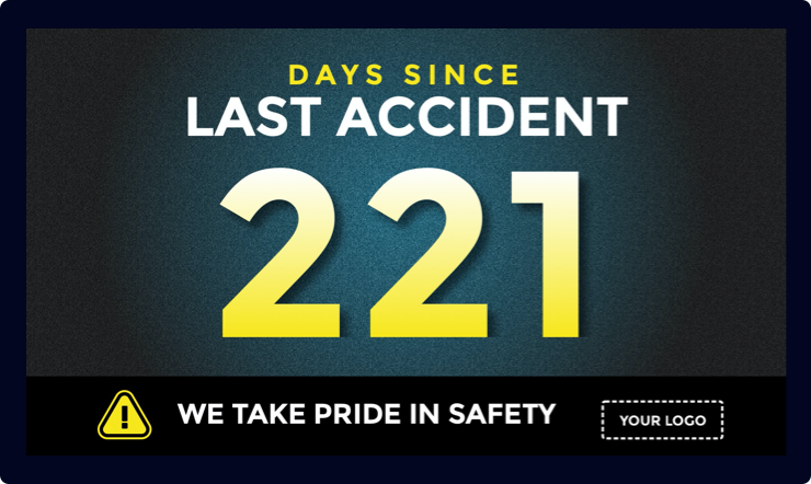 Days Since Last Accident Template