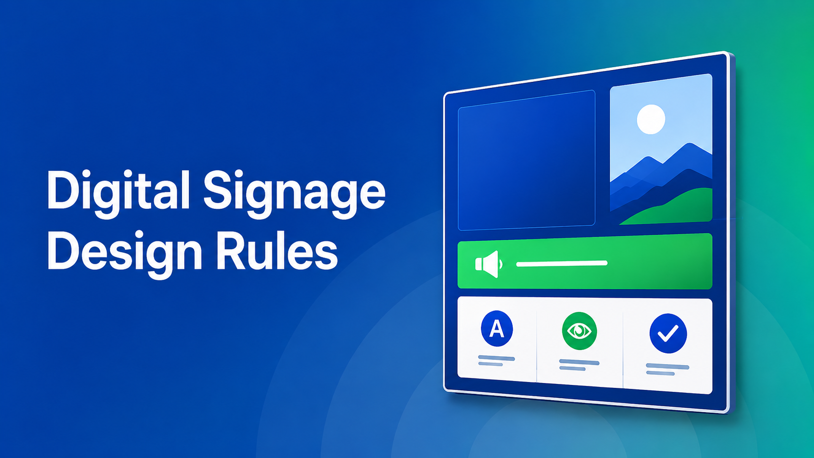 digital signage design rules