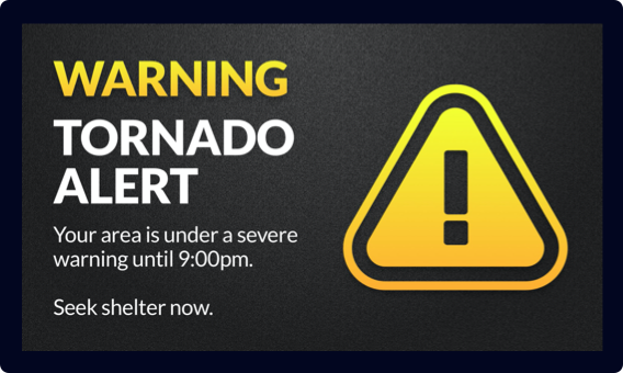 Emergency Signage Cap Alert