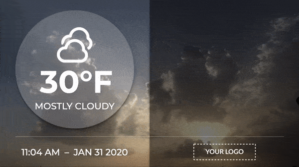 Full Screen Weather digital signage Template