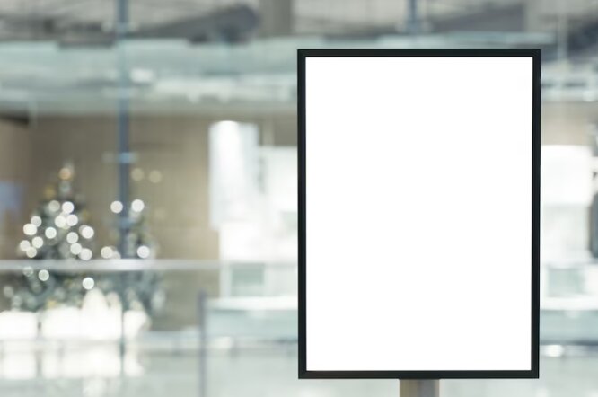 Lobby digital signage.