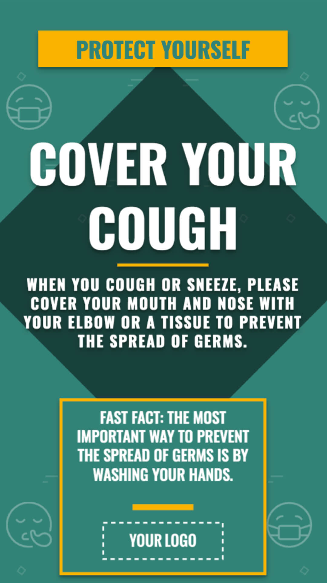 Cover Your Cough Digital Signage Template