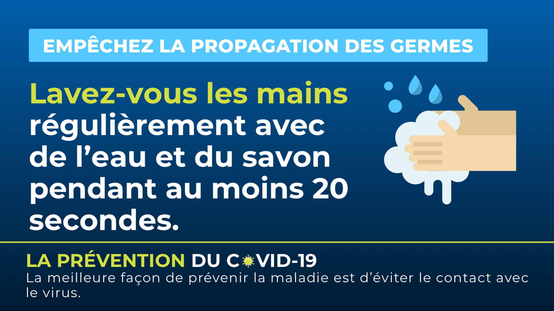 En Français - Conseils COVID-19 Digital Signage Template