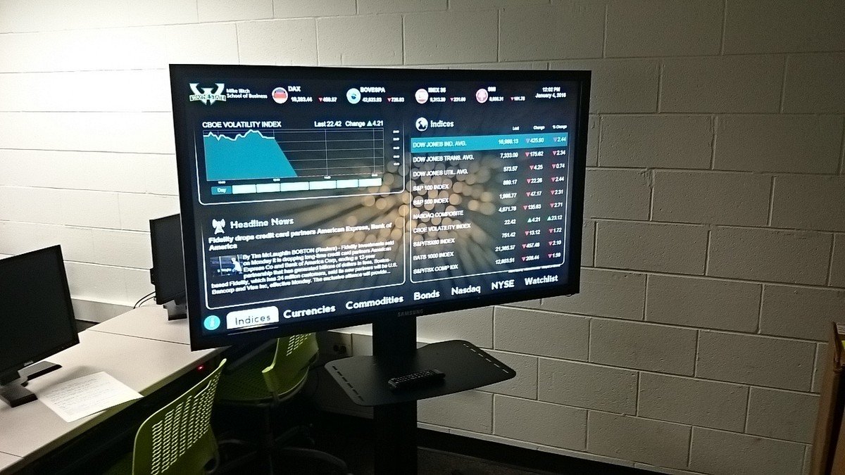 wayne state rolling cart digital signage